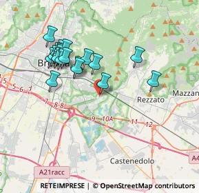 Mappa Via Domenico Lusetti, 25135 Brescia BS, Italia (3.5535)