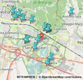 Mappa Via Domenico Lusetti, 25135 Brescia BS, Italia (1.9025)