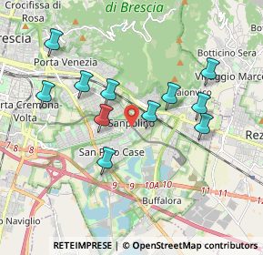 Mappa Via Domenico Lusetti, 25135 Brescia BS, Italia (1.74909)