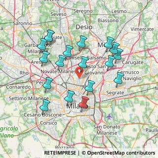 Mappa Via Paolo Santagostino, 20162 Milano MI, Italia (7.37889)