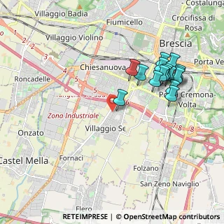 Mappa Villaggio Sereno Via Nona, 25125 Brescia BS, Italia (2.0125)