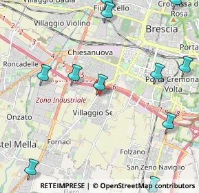 Mappa Villaggio Sereno Via Nona, 25125 Brescia BS, Italia (2.96769)