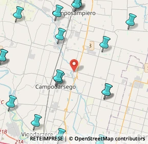 Mappa Via G. Visentini, 35011 Campodarsego PD, Italia (6.184)