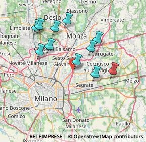 Mappa Via Bormio, 20132 Milano MI, Italia (7.15273)