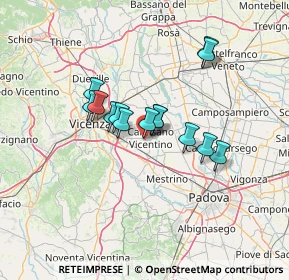 Mappa Via Papa Paolo VI, 36043 Camisano Vicentino VI, Italia (9.96357)