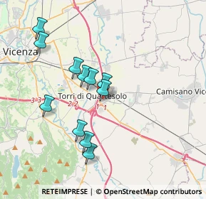 Mappa Via Firenze, 36040 Torri di Quartesolo VI, Italia (3.39364)