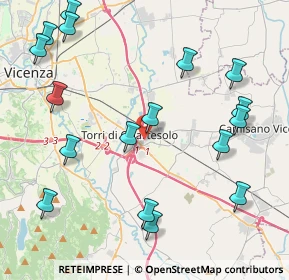 Mappa Via Firenze, 36040 Torri di Quartesolo VI, Italia (5.06)
