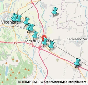 Mappa Via Firenze, 36040 Torri di Quartesolo VI, Italia (4.43308)