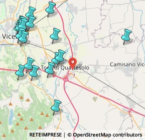 Mappa Via Firenze, 36040 Torri di Quartesolo VI, Italia (5.5185)