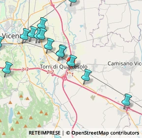 Mappa Via Firenze, 36040 Torri di Quartesolo VI, Italia (5.89)