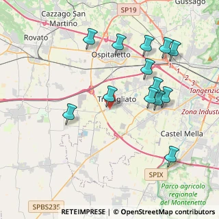 Mappa Via Montegrappa, 25039 Travagliato BS, Italia (4.12154)
