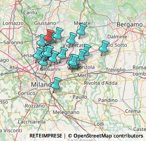 Mappa 20051 Cassina de' Pecchi MI, Italia (10.3175)