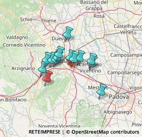 Mappa Via Uberto Scarpelli, 36040 Torri di Quartesolo VI, Italia (8.67643)