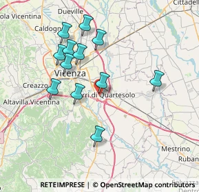 Mappa Via Uberto Scarpelli, 36040 Torri di Quartesolo VI, Italia (6.95833)