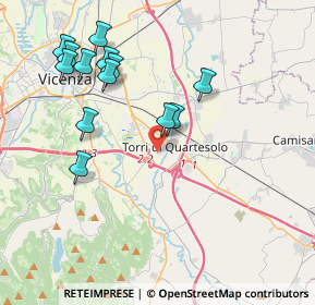 Mappa Via Uberto Scarpelli, 36040 Torri di Quartesolo VI, Italia (4.18385)