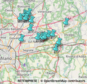 Mappa Via Napoli, 20050 Cassina de' Pecchi MI, Italia (6.48684)