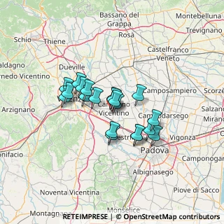 Mappa Via Cà Marzare, 36043 Camisano Vicentino VI, Italia (9.611)