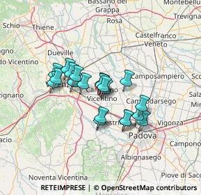 Mappa Via Cà Marzare, 36043 Camisano Vicentino VI, Italia (9.611)