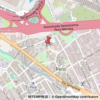 Mappa Via Emilio Alessandrini, 9, 20016 Pero MI, Italia, 20016 Pero, Milano (Lombardia)