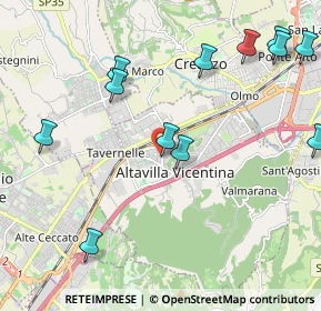 Mappa Viale G. Rossini, 36077 Altavilla Vicentina VI, Italia (2.50333)