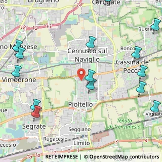 Mappa Via Erodoto, 20096 Pioltello MI, Italia (3.08867)
