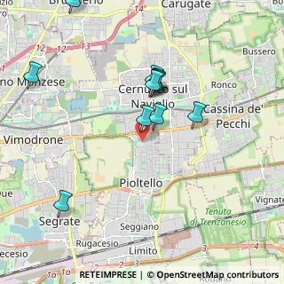 Mappa Via Erodoto, 20096 Pioltello MI, Italia (1.89545)