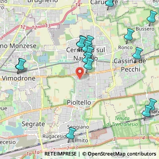 Mappa Via Erodoto, 20096 Pioltello MI, Italia (2.70059)