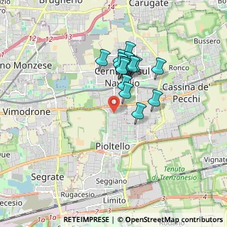 Mappa Via Erodoto, 20096 Pioltello MI, Italia (1.36133)