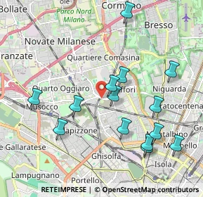 Mappa Via Luigi Tüköry, 20161 Milano MI, Italia (2.07286)