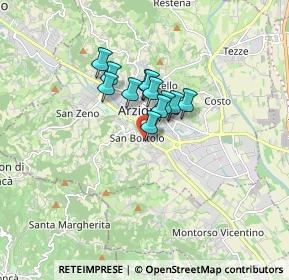 Mappa Via Lombardia, 36071 Arzignano VI, Italia (1.00917)