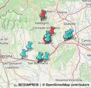 Mappa Via Lombardia, 36071 Arzignano VI, Italia (10.8725)