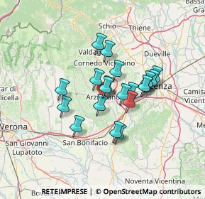 Mappa Via Lombardia, 36071 Arzignano VI, Italia (9.857)
