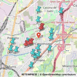 Mappa Via Privata Cascia, 20128 Milano MI, Italia (1.0485)