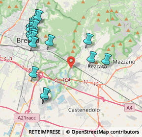 Mappa Ingresso parcheggio metropolitana sant'eufemia, 25135 Brescia BS, Italia (4.9405)