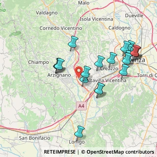 Mappa Via Bivio S. Vitale, 36075 Montecchio Maggiore VI, Italia (8.1165)