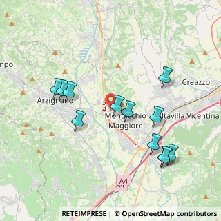 Mappa Via Bivio S. Vitale, 36075 Montecchio Maggiore VI, Italia (3.98917)