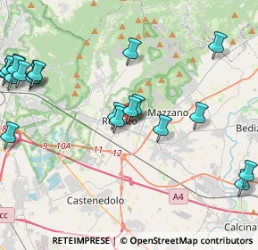 Mappa Via Leonardo da Vinci, 25086 Rezzato BS, Italia (5.277)