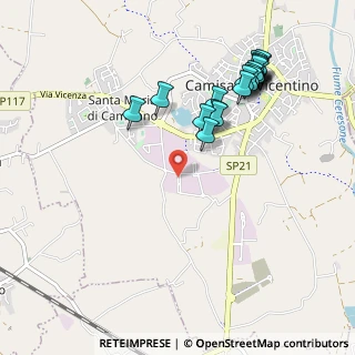 Mappa Via Piersanti Mattarella, 36043 Camisano Vicentino VI, Italia (1.092)