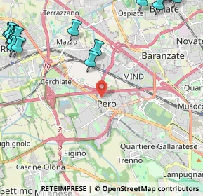 Mappa Via Emilio Alessandrini, 20016 Pero MI, Italia (3.55235)