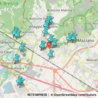 Mappa Via Mazzini, 25086 Rezzato BS, Italia (2.08667)