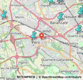 Mappa Via Vincenzo Monti, 20016 Pero MI, Italia (3.50273)