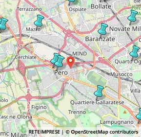 Mappa Via Vincenzo Monti, 20016 Pero MI, Italia (3.30643)