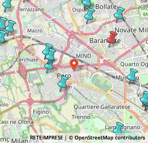 Mappa Via Vincenzo Monti, 20016 Pero MI, Italia (3.321)