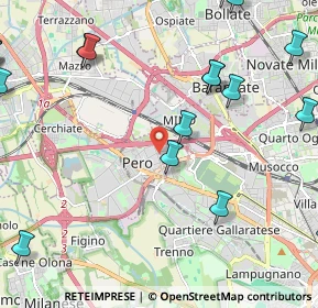 Mappa Via Vincenzo Monti, 20016 Pero MI, Italia (3.2565)