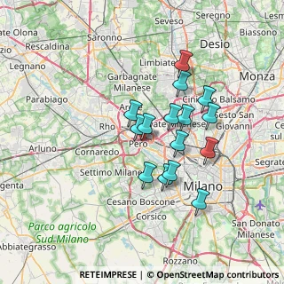 Mappa Via Vincenzo Monti, 20016 Pero MI, Italia (5.68667)