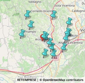 Mappa Via Puglie, 36071 Arzignano VI, Italia (6.602)