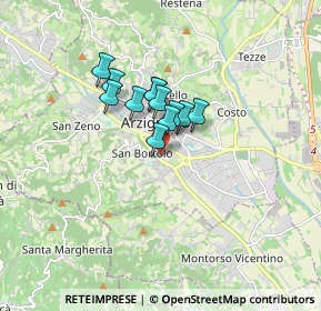 Mappa Via Puglie, 36071 Arzignano VI, Italia (1.03083)