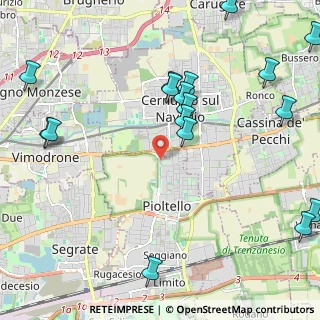 Mappa Via San Francesco, 20096 Pioltello MI, Italia (2.84722)