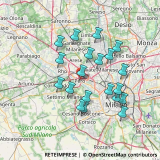 Mappa Via Gabriele D'Annunzio, 20016 Pero MI, Italia (7.0845)