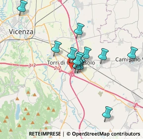 Mappa Via Boschi Ovest, 36040 Torri di Quartesolo VI, Italia (2.87833)